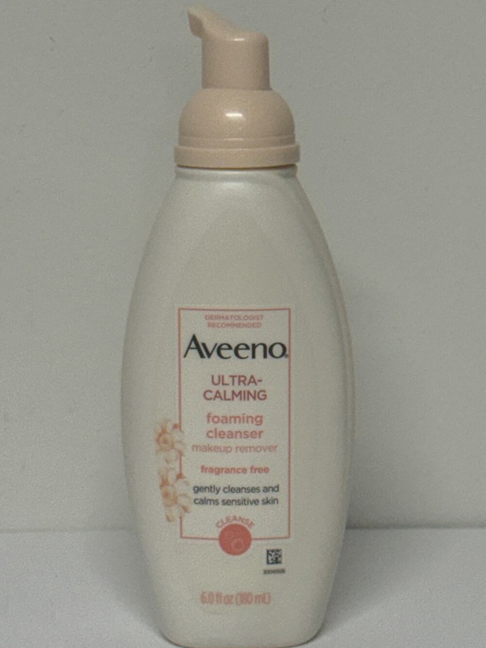 Aveeno Ultra-Calming Foaming Cleanser 6 oz Fragrance Free Feverfew HTF